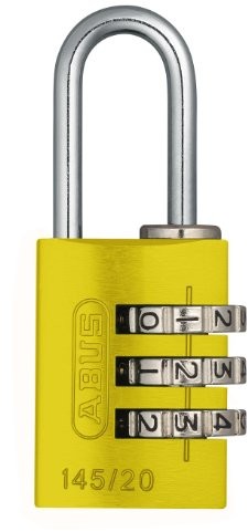Abus ABUS  145/20 Kłódka 20 MM Żółty połączenie aluminium 46572  abu1452... 14520YEL