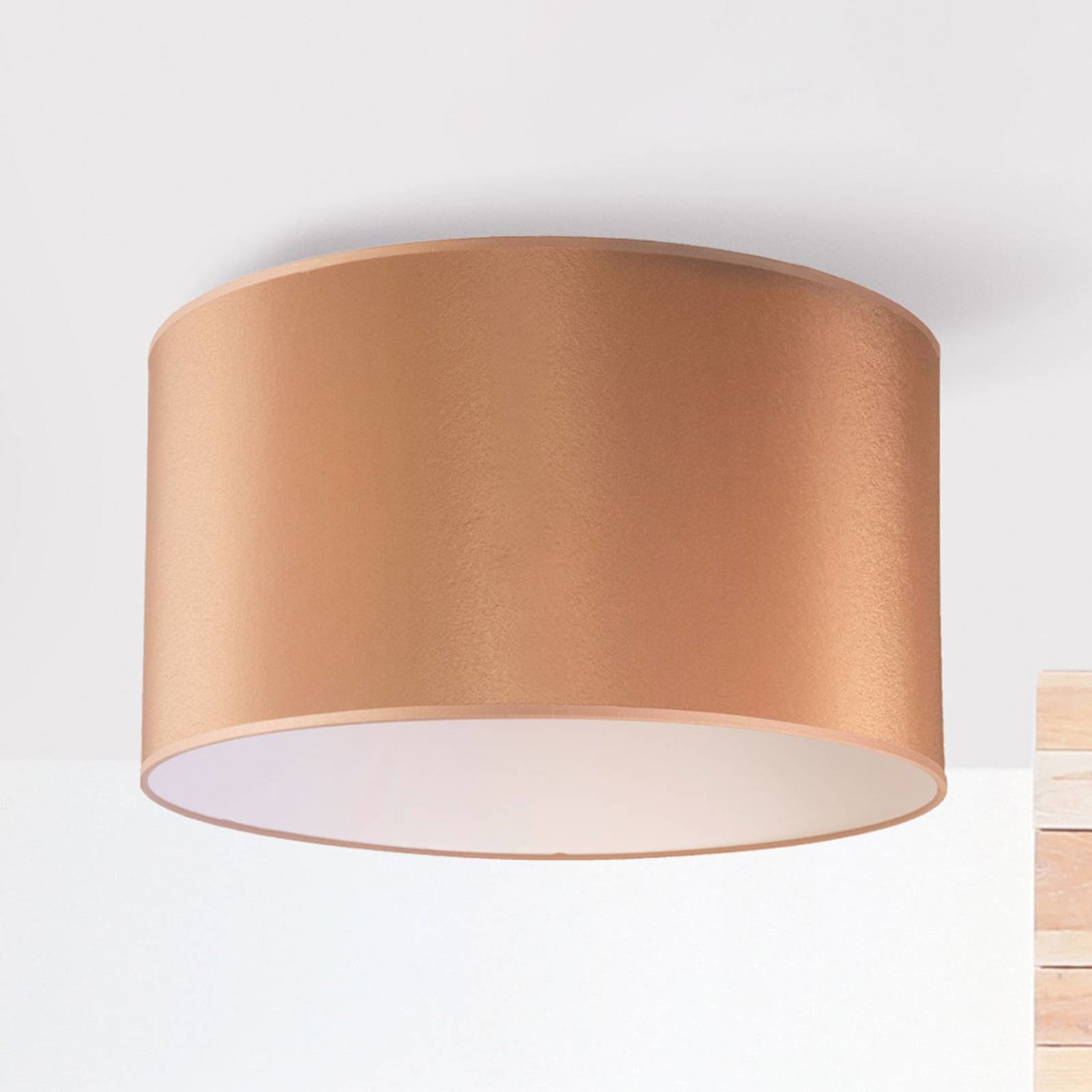Euluna Lampa sufitowa Dorset z tkaniny, cappuccino