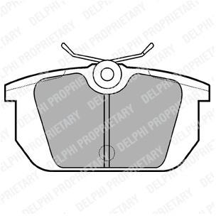 DELPHI Zestaw klocków hamulcowych, hamulce tarczowe LP522