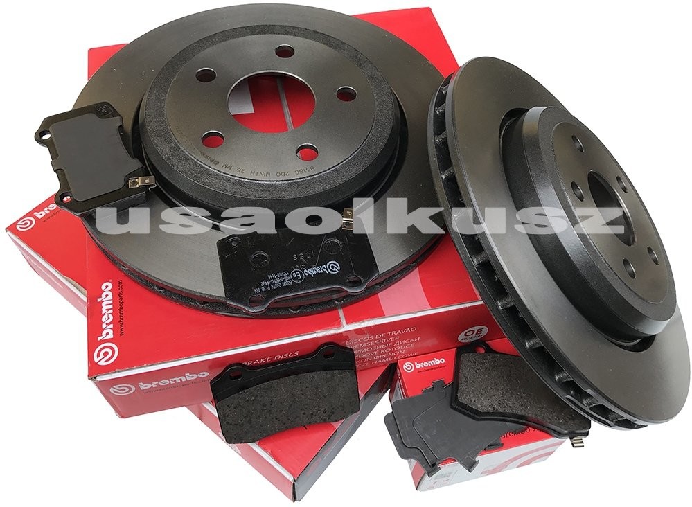 BREMBO Klocki oraz tarcze hamulcowe tylne 350mm Jeep Grand Cherokee SRT 6,4 V8 09.N247.21+P30074