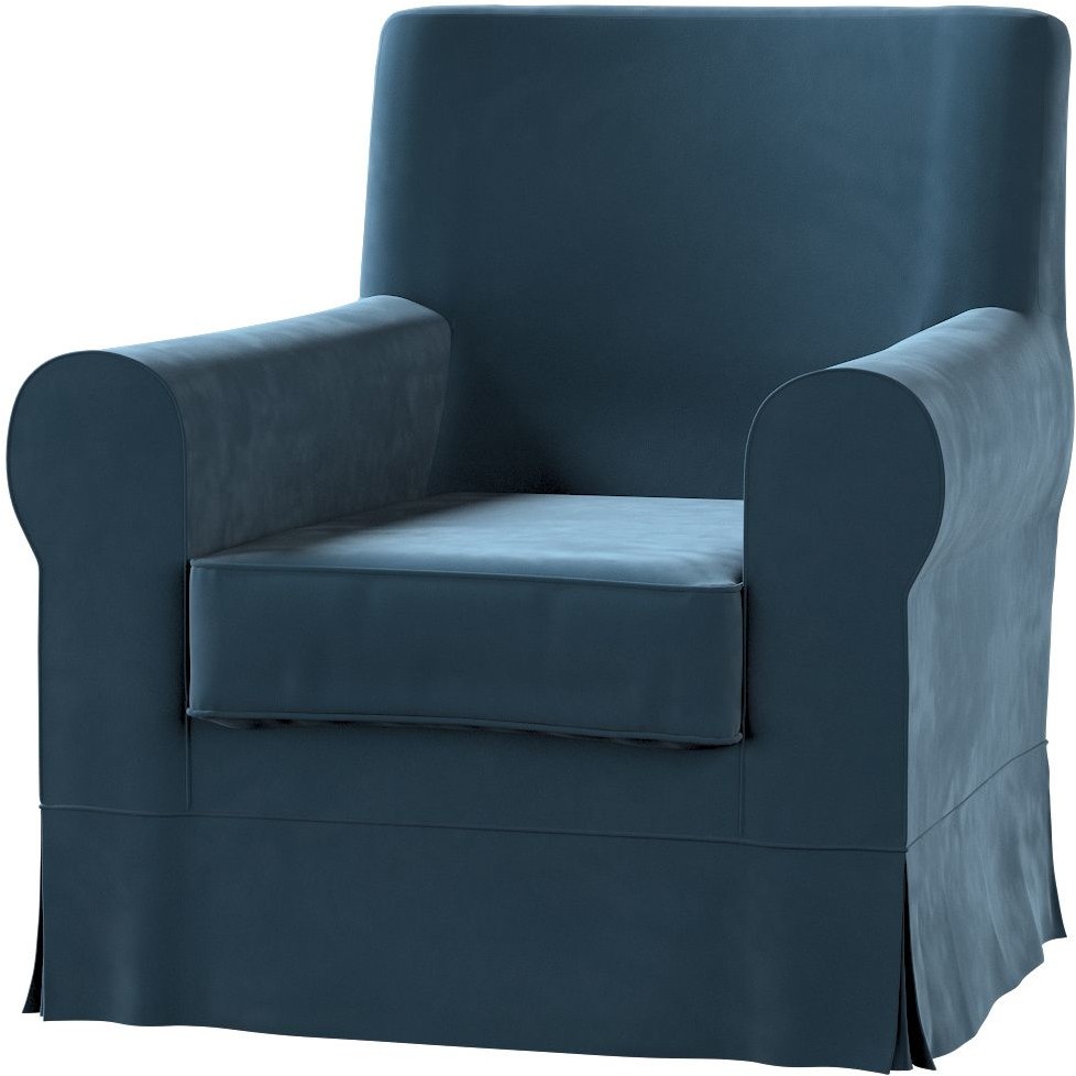 Dekoria Pokrowiec na fotel Ektorp Jennylund pruski błękit 78 x 85 x 84 cm Velvet 613-704-16