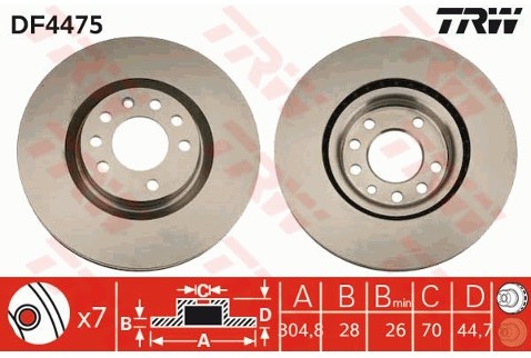 TRW Tarcza hamulcowa DF4475
