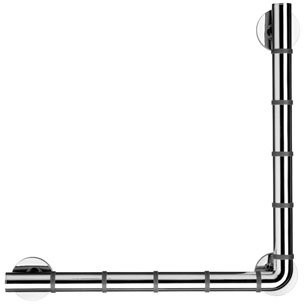 Croydex Grab'n-N-Grip drążek mocujący, nowoczesne wzornictwo, miękkie, gumowe obrotu, 48 x 48 cm, chrom AP531041