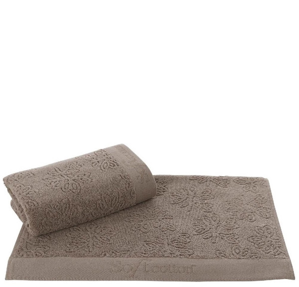 Soft Cotton Podarunkowy zestaw ręczników LEAF Brązowy Podarunkowy zestaw ręczników LEAF Brązowy