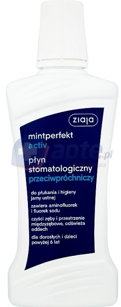 Ziaja Mintperfekt Activ płyn stomatologiczny przeciwpróchniczy 500ml