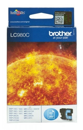 Brother Tusz Brother LC980C (oryginał LC-980C; 5.5 ml; niebieski)