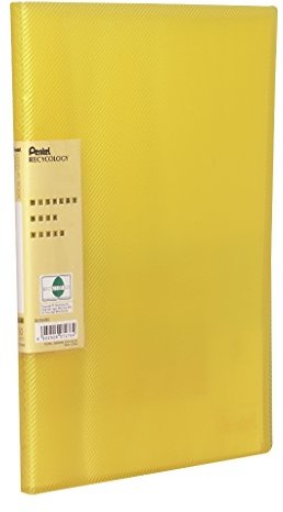 Pentel DCF343G Recycology teczka prezentacyjna Vivid z 50% recyklingowanego polipropylenu, A4, 30 kieszeni, żółta DCF343G