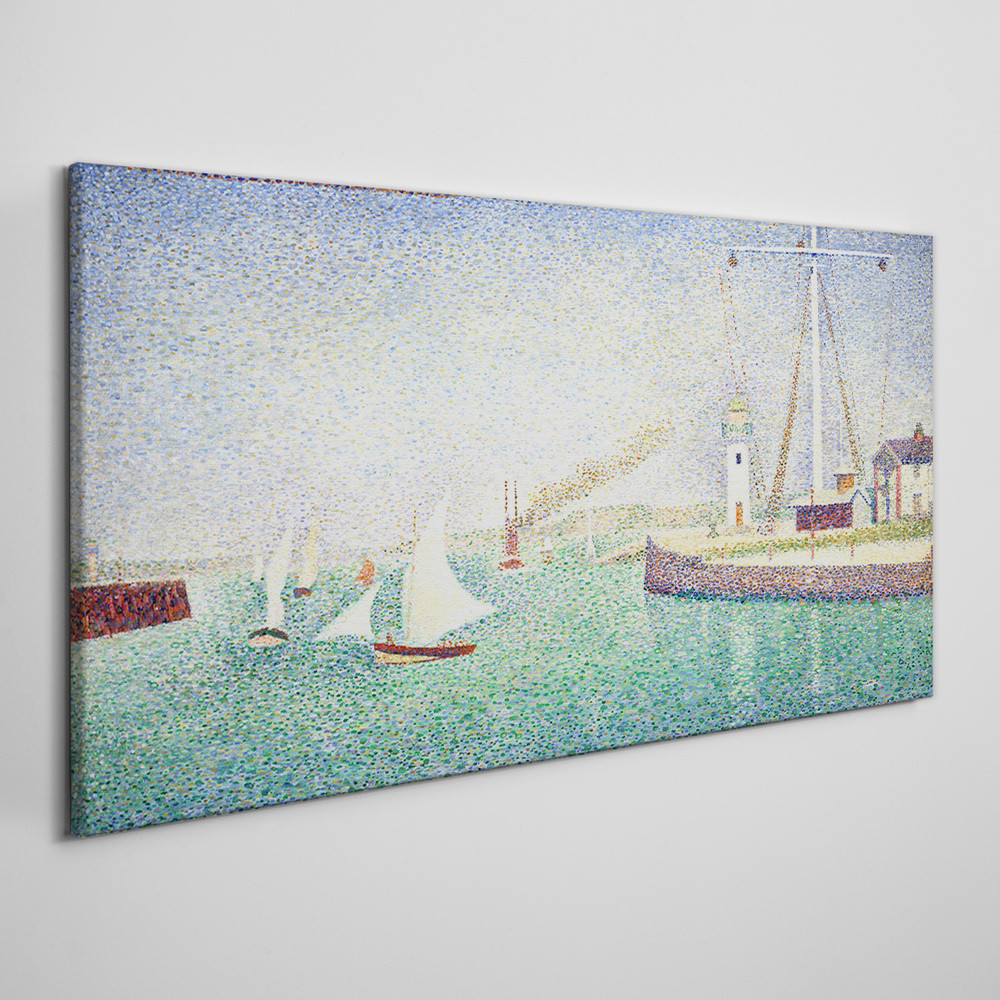 PL Coloray Obraz na Płótnie Wejście do portu Seurat 120x60cm