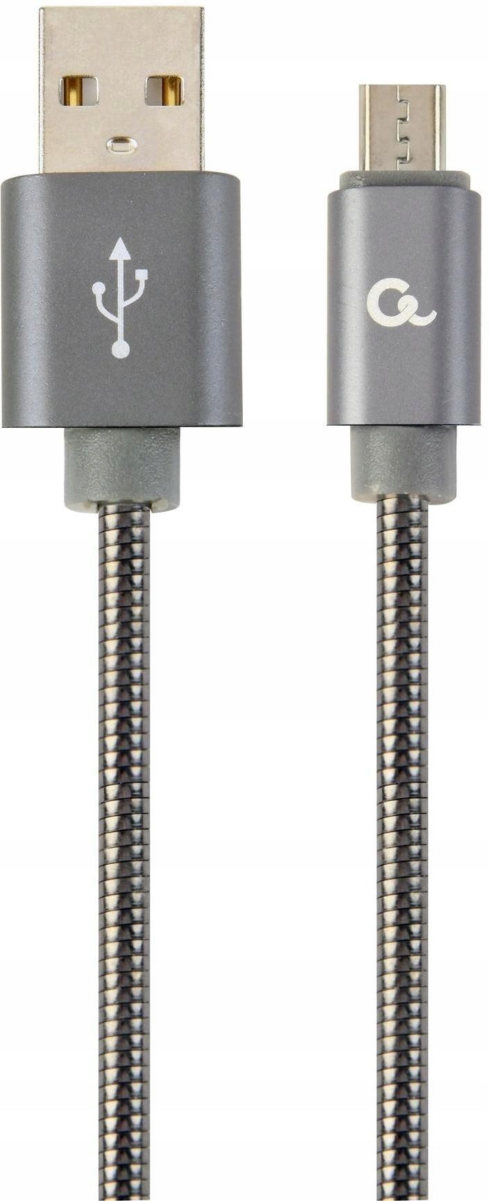 Kabel Usb 2.0 (AM/microUSB M) oplot metalizowany