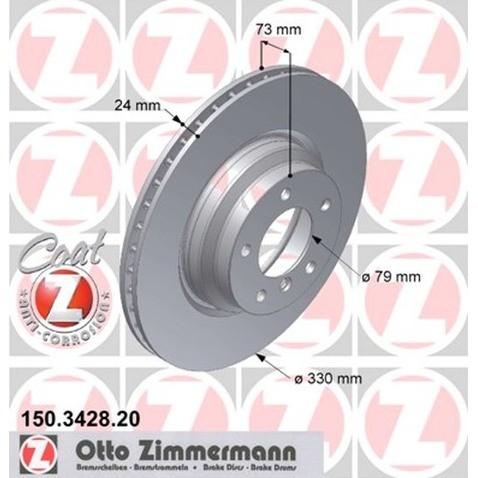 Zimmermann Tarcza hamulcowa 150.3428.20