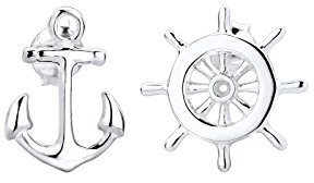 Elli 0301362615 kolczyki damskie kotwica i ster, srebro sterling 925 0301362615