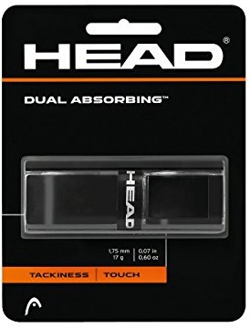 Head podstawowej Owijka rękojeści Dual Absorbing, czarna, One Size, 285034-BK 0724794482209