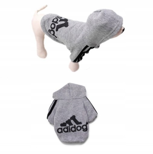 Adidog Bluza Dla Psa Ubranko Dres Szara Grey XL
