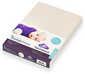 Traumeland Tencel prześcieradło z gumką 60 x 120 cm/70 x 140 cm beżowy