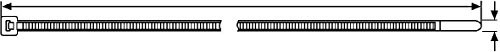 HellermannTyton Jaśniejszy płytka, opaski kablowe kolor naturalny 198 MM X 3.5 MM, 111  03459 (głęb. 30 L-HS) T 30 L-HS