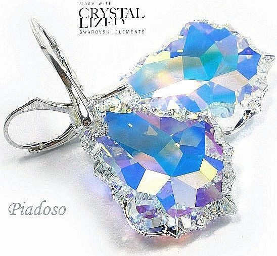 Swarovski OKAZJA! duże kolczyki SREBRO 28AB