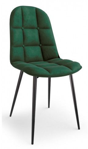 Stylowe tapicerowane krzesło glamour Volter zielony