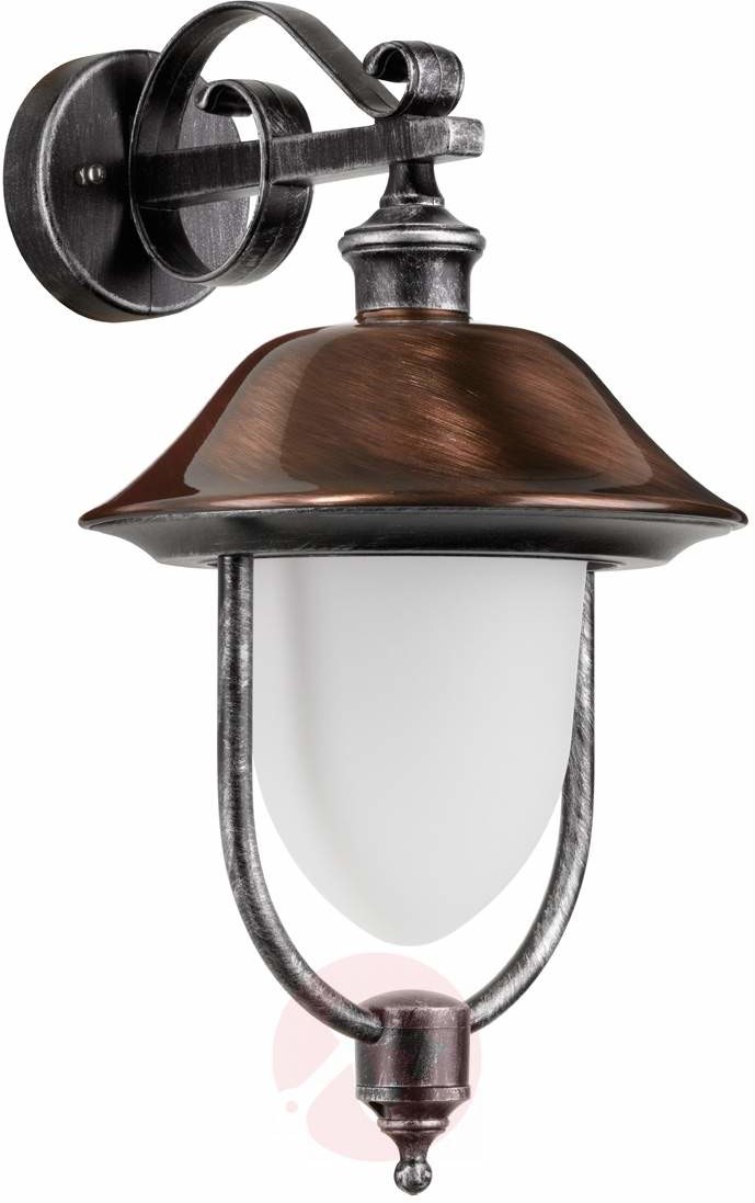 LCD LCD Zewnętrzna lampa ścienna Peggy miedziana wisząca