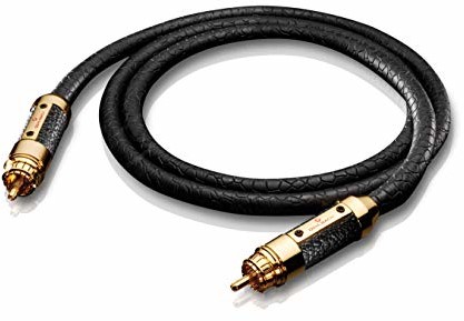 Oehlbach XXL Black Connection Digital cyfrowy kabel koncentryczny S/PDIF, kabel audio (High-End, Made in Germany, Premium), czarny, 1,75 m 4003635138281