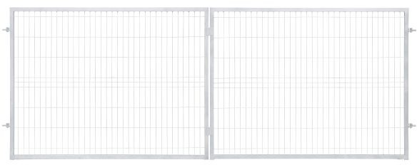 Brama panelowa 2D 400 x 150 cm ocynk