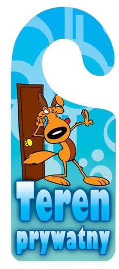 Zawieszka na klamkę TEREN PRYWATNY