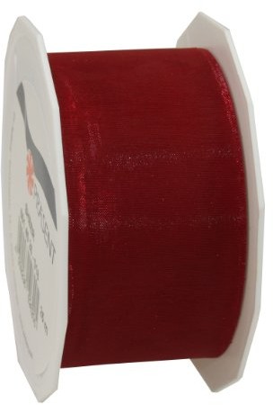 Pattberg Prezent 40 MM 25 m Sheer  taśma organza, bordowy 6014025-018