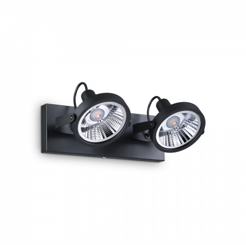 Ideal Lux Plafon Glim PL2 200248 nowoczesna oprawa sufitowa w kolorze czarnym 200248