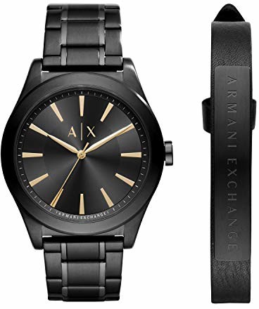 ARMANI EXCHANGE męski analogowy zegarek kwarcowy, kolor: czarny