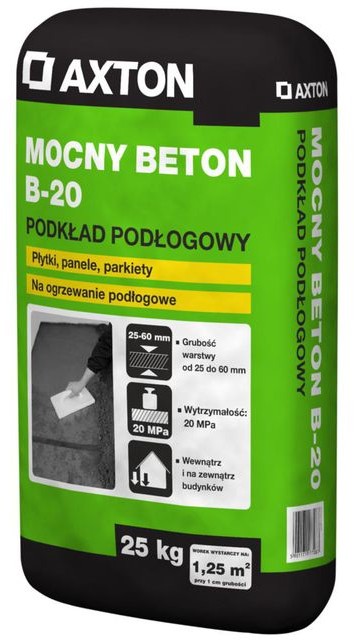 AXTON Wylewka betonowa MOCNY BETON B-20 25kg 20 - 60 mm AXTON