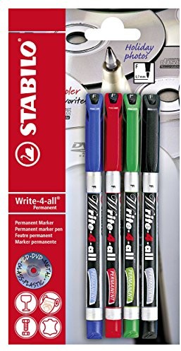 Stabilo Write-4-All Lead, 10er składane pudełko  -marker permanentny, wielokolorowa 4-szt. paczka B-17555