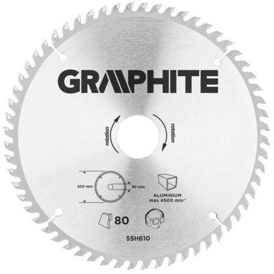 Graphite Tarcza do cięcia 55H610 210 x 30 mm do pilarki widiowa