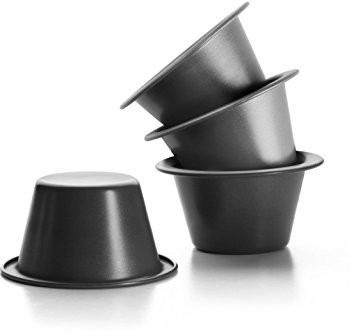 Ibili 827800 forma Crme Caramel Moka, stali nierdzewnej, 8 cm, 4 sztuka 827800