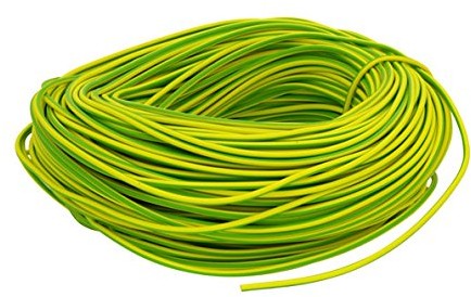 Bulk Hardware 3 MM wąż do erdleitung, 10 meter Żółty/zielony, bh01485