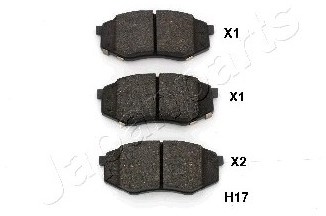 JAPANPARTS Zestaw klocków hamulcowych, hamulce tarczowe PA-H17AF