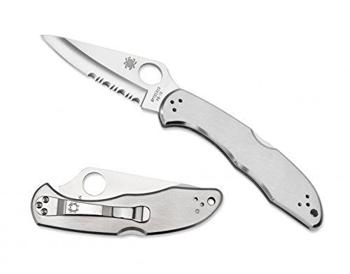 Spyderco Delica 4, Stainless Steel Handle, Combo Edge 004171