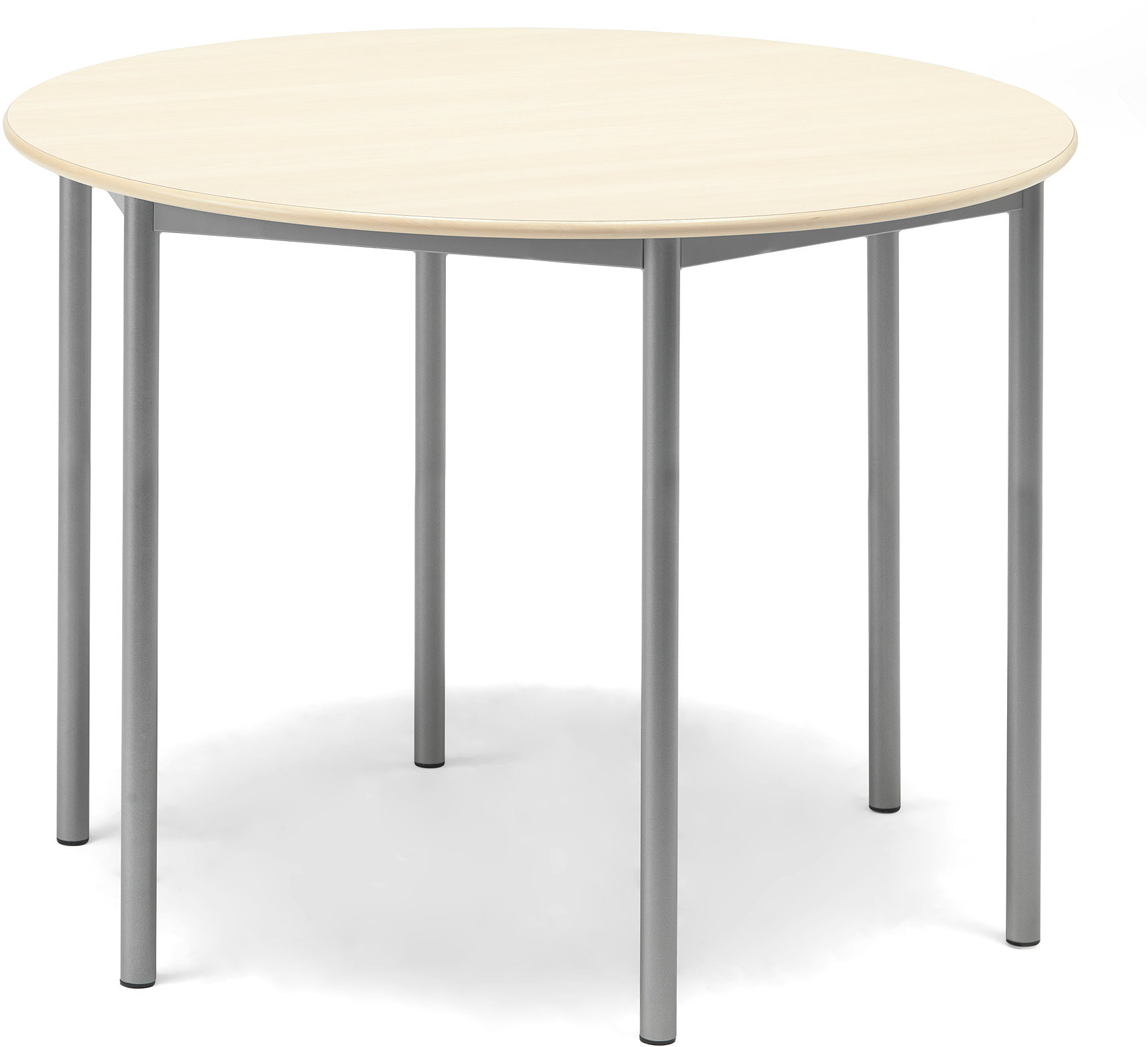 AJ Produkty Stół Bors, 1200x900 mm, rama srebrna, dźwiękochłonny HPL, brzoza