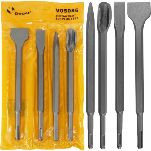 DEGET ZESTAW DŁUT DŁUTA DO BETONU SDS PLUS 4 SZT. DEGET V05086