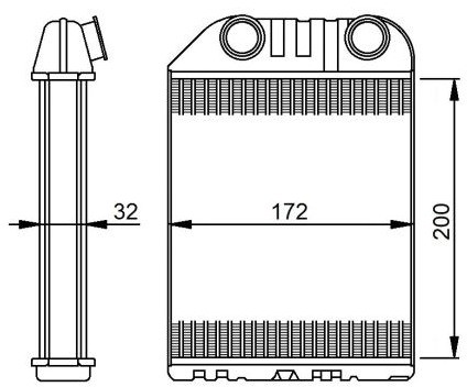 NRF Wymiennik ciepła, ogrzewanie wnętrza 54287
