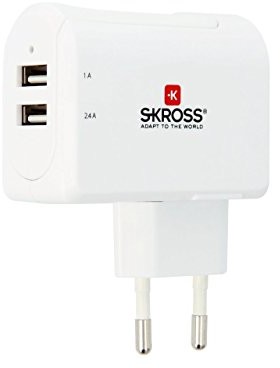 Skross 2800111 2-Port wydajne USB-ładowarka do domu i na drogę 2800111
