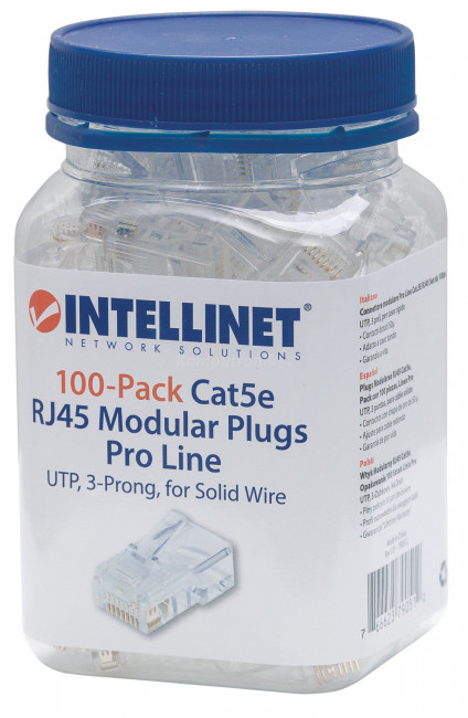 Intellinet Wtyk RJ45 Cat5e UTP na drut 100 szt 790512