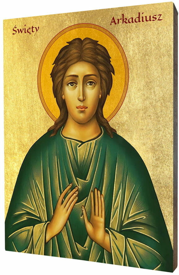 Art christiana Ikona religijna święty Arkadiusz ACHI162
