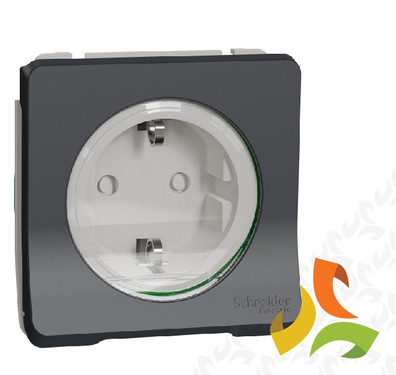 Schneider Electric MUREVA STYL Mechanizm gniazda SCHUKO IP55 antracyt MUR36134 MUR36134/SCH