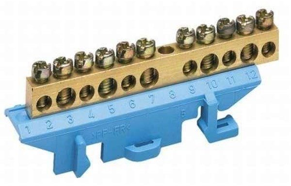 Hager Brass terminal 73 mm with socket earth KM11E