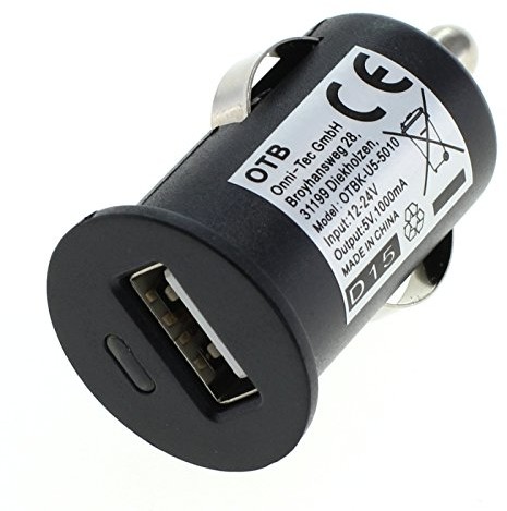 OTB kabel do ładowarki samochodowej (12 V/24 V) do portów USB Tiny 1 A Czarny