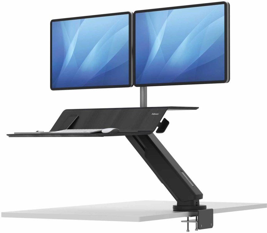 Fellowes Stanowisko do pracy Sit-Stand Lotus RT czarne na 2 monitory 8081601