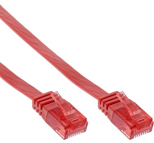 InLine Patch kabel płaski, UTP, Cat.6, 10 m Czerwony 4043718157075