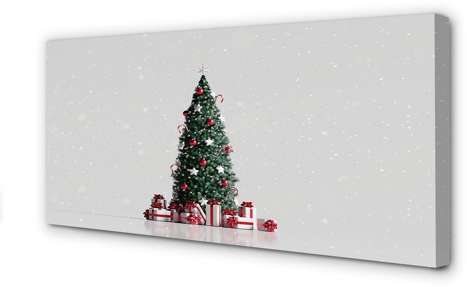 PL Tulup Obrazy na płótnie Choinki prezenty dekoracje 100x50cm
