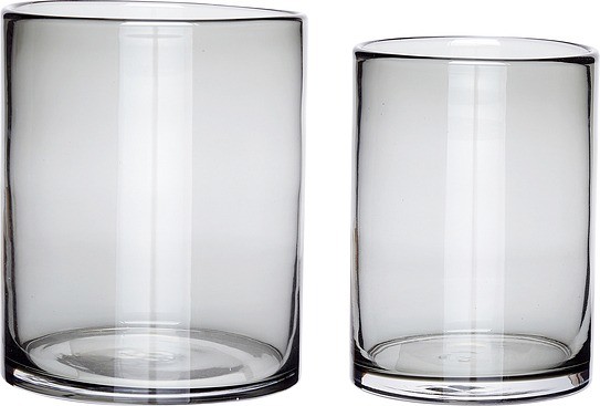 Hubsch Wazon cylinder szary 2 szt. 660312