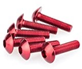 Puig 0550r blister pękaty, 6 śrub, M5, 20 mm, czerwony 0550R