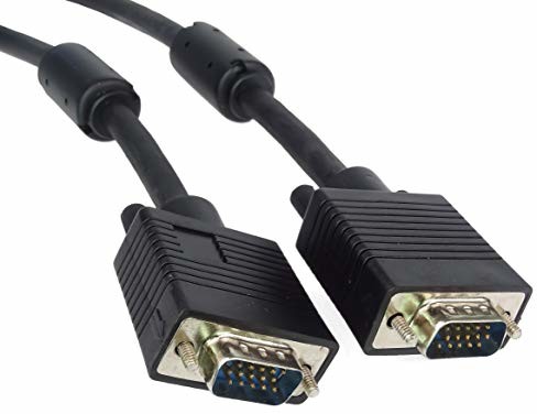 PremiumCord VGA kabel do monitora 15 m, M/M, HQ (Koax), SVGA Video Monitor Coaxial Kabel do FULL HD 1080p, DDC2, czarny kpvmc15